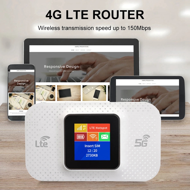 H807pro 4G Lte Wifi Router With Sim Card Slot 150Mbps Wireless Router Repeater 3650Mah Mobile Router Outdoor Hotspot Durable