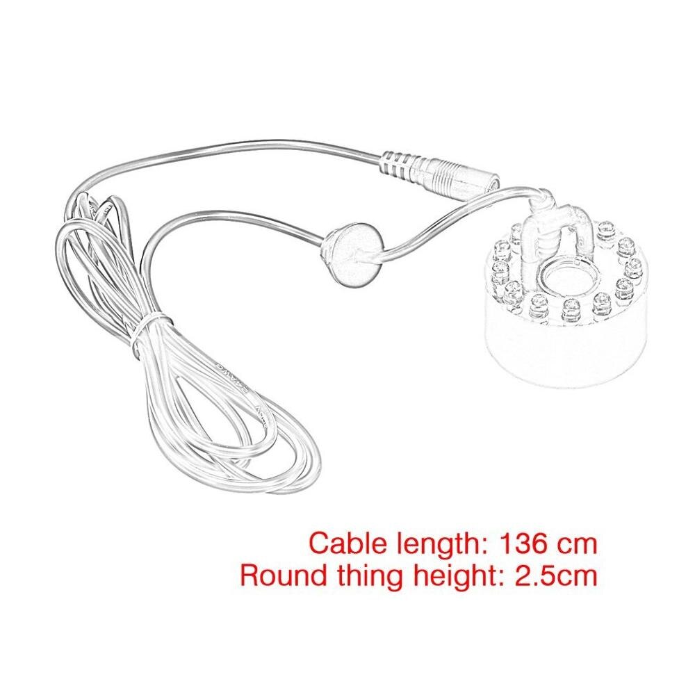 Fontanna Atomizer ultrasoniczny dyfuzor 12 kolorów doprowadziło basen z fontanną kolorowe światła wysokiej jakości Atomizer nawilżacz powietrza na zewnątrz