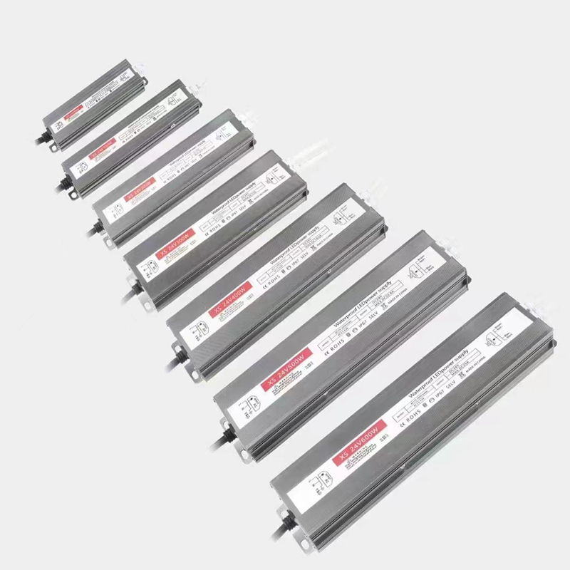 LED-Lampenbeleuchtungstransformatoren AC180-265V zu DC12V DC24V100W200W400W600W Wasserdichte IP67-Versorgungsbeleuchtung Aluminiumtransformatoren