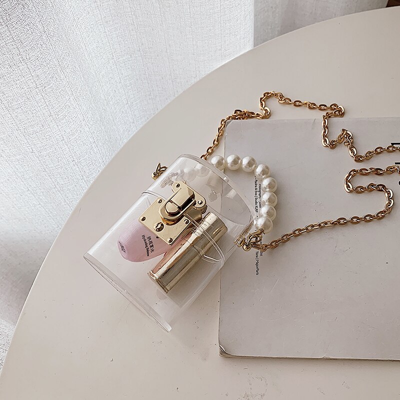 Acrylique Transparent Daisy femmes sacs à main et sacs à main Mini sac fourre-tout boîte transparente sac à lèvres dames fête pochette sac à bandoulière Bolsa