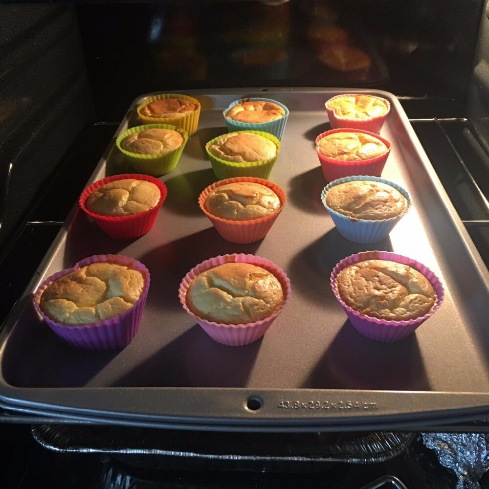 Upors 12 Pcs Siliconen Mal Hart Cupcake Zeep Siliconen Cakevorm Muffin Bakvorm Gereedschap Bakkerij Gebak Gereedschap Bakvormen Keuken