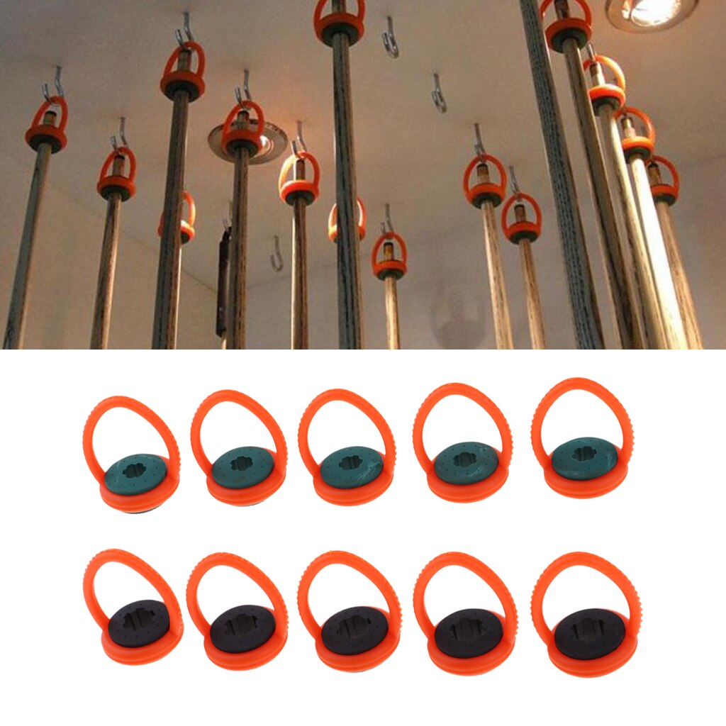 Pack of 5 Billiard Cue Tip Hanger Snooker Pool Cue Rod Holder Rack Tool Accessories Orange