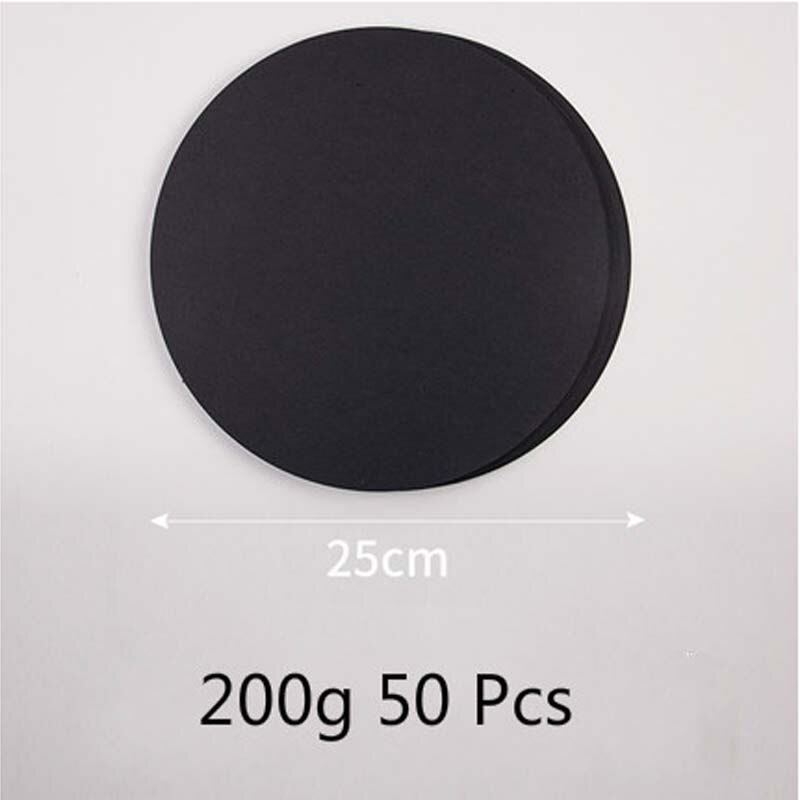200g 50pcs Watercolor DIY Painting Paper for School Painting Supplies White Black Sketch Watercolor Paper Pad Drawing Paper: Black 25cm