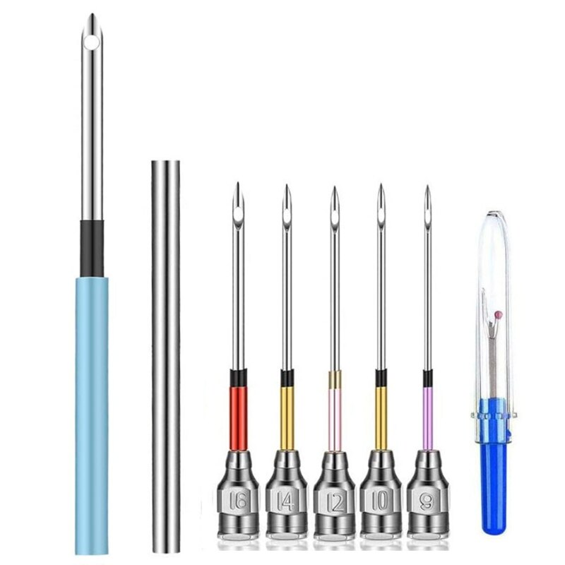 Embroidery Pen Stainless Steel Punch Needle Set Crochet Knitting Seam Ripper DIY Cross Stitch Sewing Tools: B3