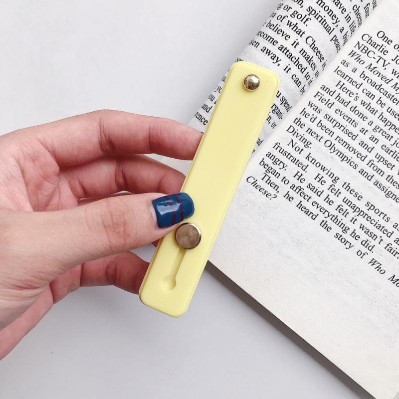 1PC Finger Ring Phone Holder Candy Plain Color Wrist Band Hand Band Finger Grip Push Pull Universal Mobile Phone Holder Stand: 21
