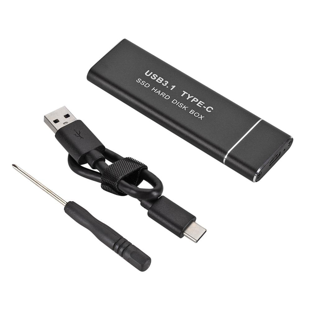 Hard Disk Case M.2 Ngff To Usb3.1 Ssd Solid Mobile Type-c Mobile Hard Disk Box Aluminum Alloy Material Lightweight And Portable