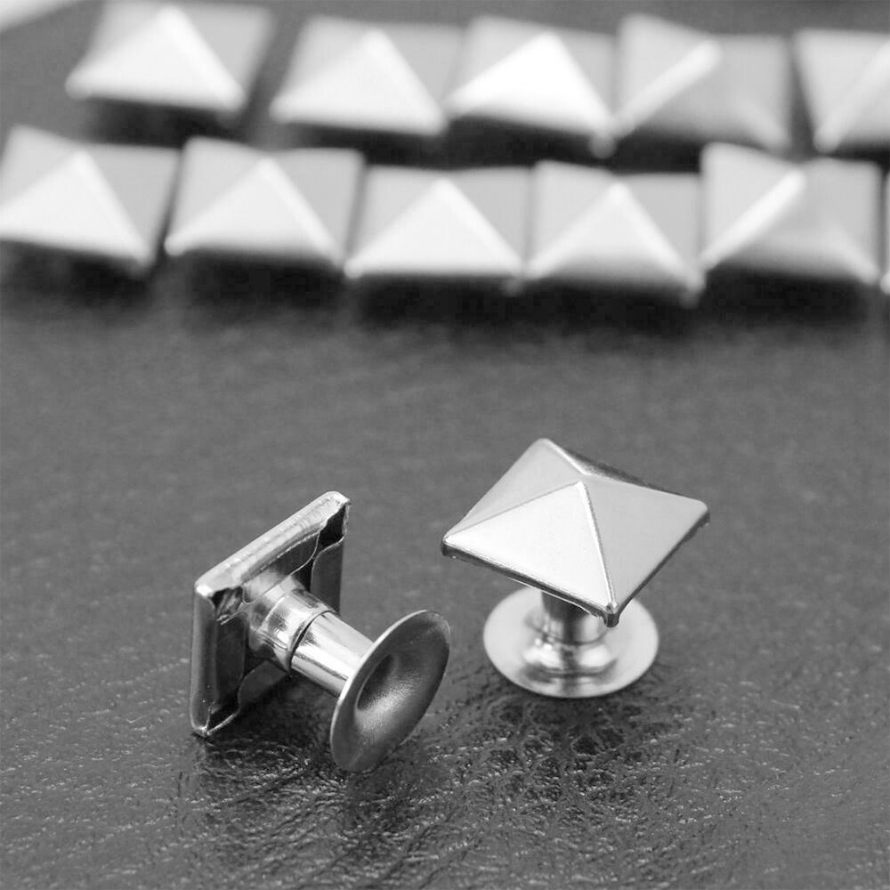 1000Pcs 9Mm Piramide Studs Klinknagels Spike Nailheads Punk Lederen Craft Diy Armbanden Kleding Tassen Kleding Schoenen Riem Accessoires