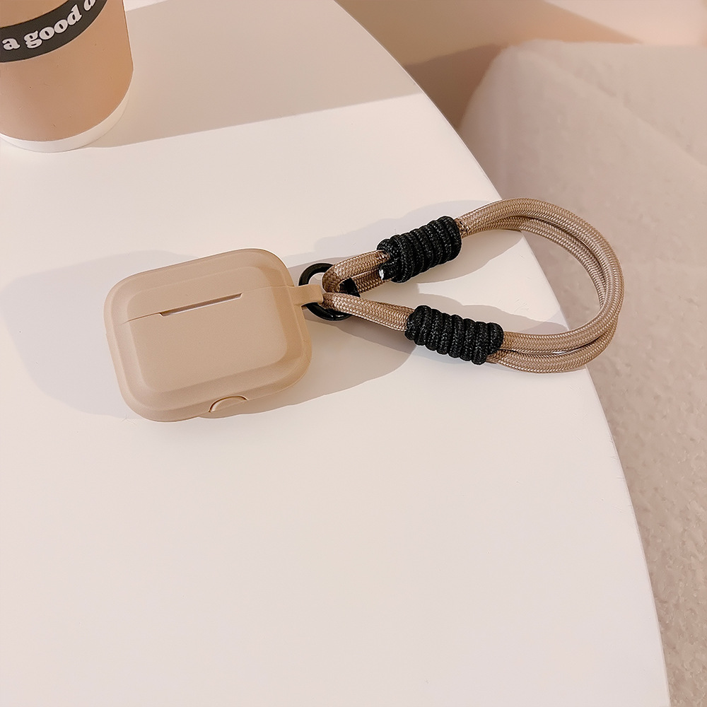 Funda para auriculares con correa de cordón para AirPort Pro 2 2022 2a generación Air Pods 3 2 1 3.a generación accesorios de cubierta: S / Caqui