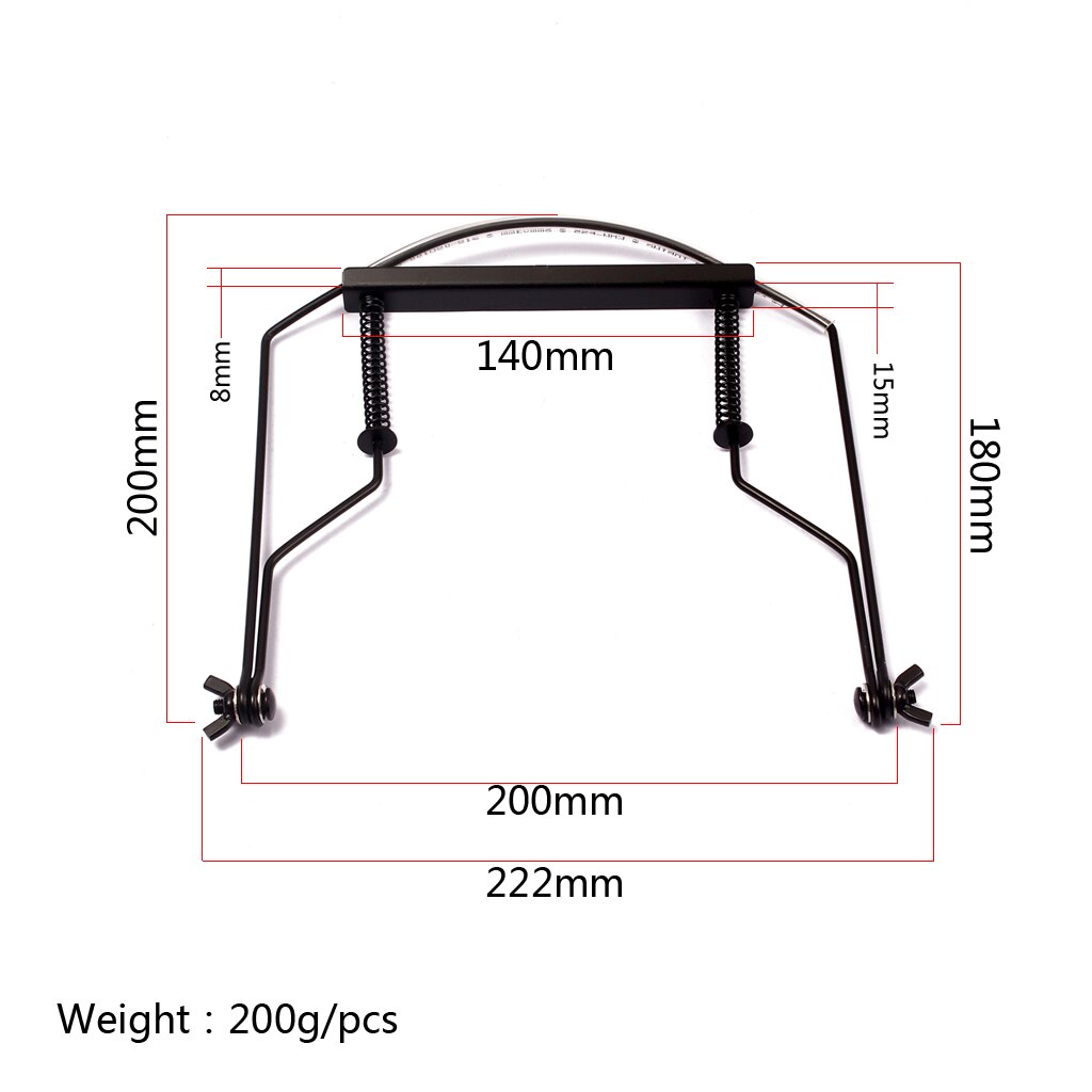 Verstelbare 10 Holes Harmonica Hals Rack Mount Houder Stand Metal Harp Rack Zwart