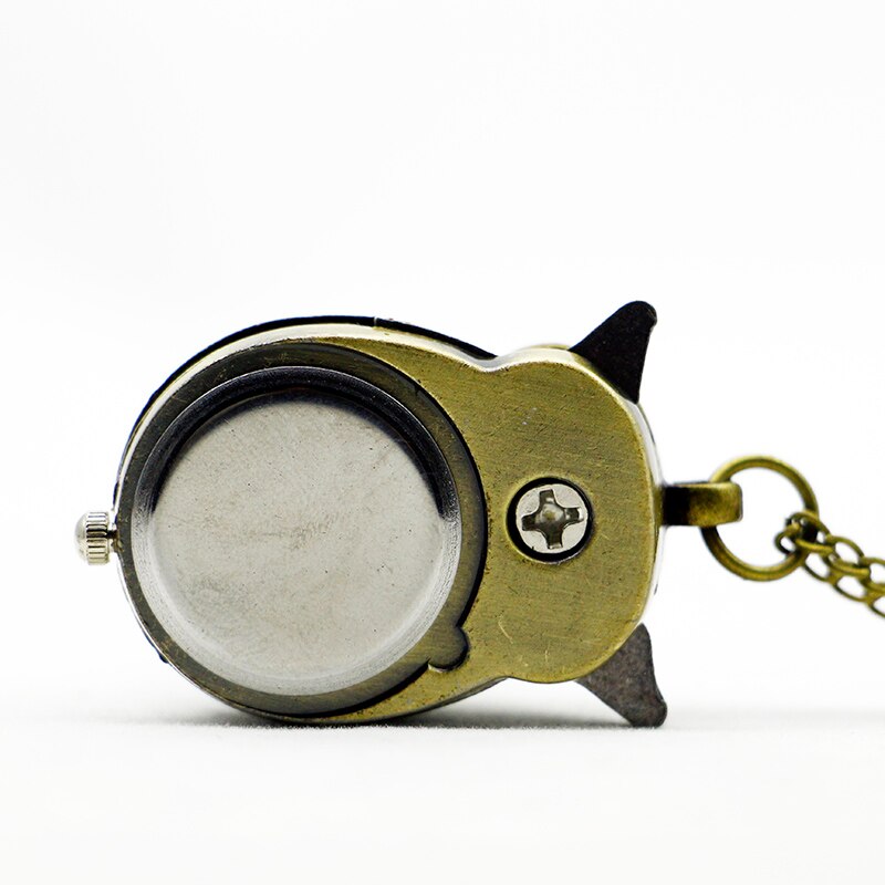 Mooie Ketting Hanger Zakhorloge Wing Uil Shape Quartz Pocket Horloges Analoge Display Fob Horloges