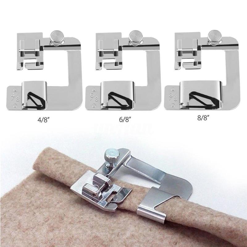 Multi-functional Domestic Sewing Machine Foot Presser Hem Crimping Feet for Brother Singer Janome