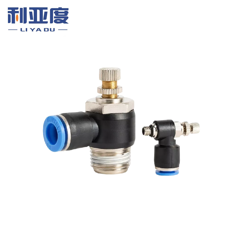 1PCS SL4 6 8 10 12 Quick Connection Pneumatic Fittings Throttle Speed Controller -M5 1/8 1/4 3/8 1/2 Air Pressure Regulator