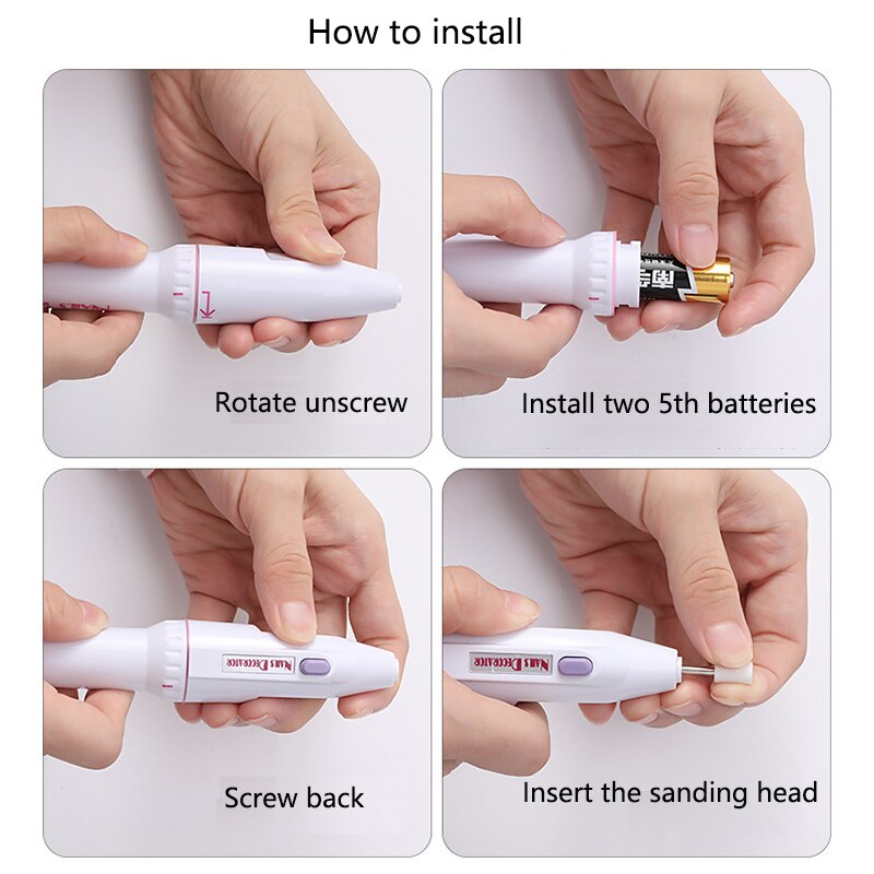 uñas accesorios y herramientas Mini aparato eléctrico de taladro de uñas para removedor de cutícula de Gel de máquina de manicura pedicura juego de brocas para pulir