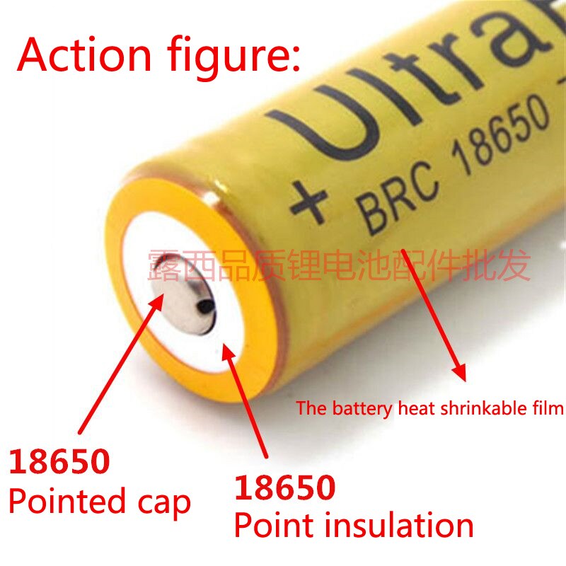 100pcs/lot 18650 lithium battery anode steel welding cap can be pointed cap 18650 batteries instead of flat pointed hat