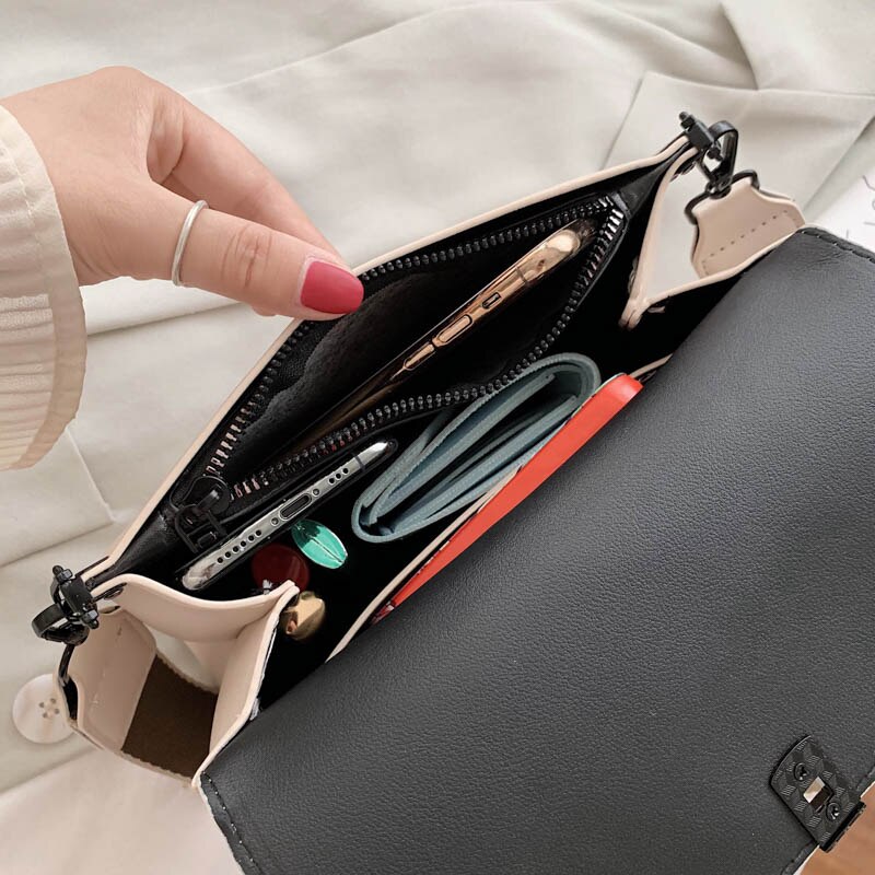 Læder crossbody tasker til kvinder solid lille lilla skuldertaske luksus kvindelige håndtasker og punge sæk