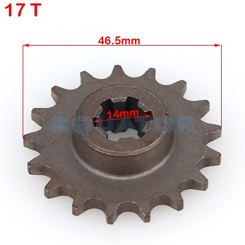 Caja de engranajes de embrague delantero, piñón para 47cc 49cc, 2 tiempos, ATV, Quad Dirt Pocket, Mini bicicleta de Motor, T8F, 11T, 14T, 17T, 20T