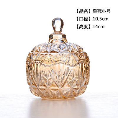 Tarros de cristal de colores exquisitos, tanque de almacenamiento de vidrio transparente multifunción, prácticas latas de aperitivos, decoraciones de escritorio de cocina: 5