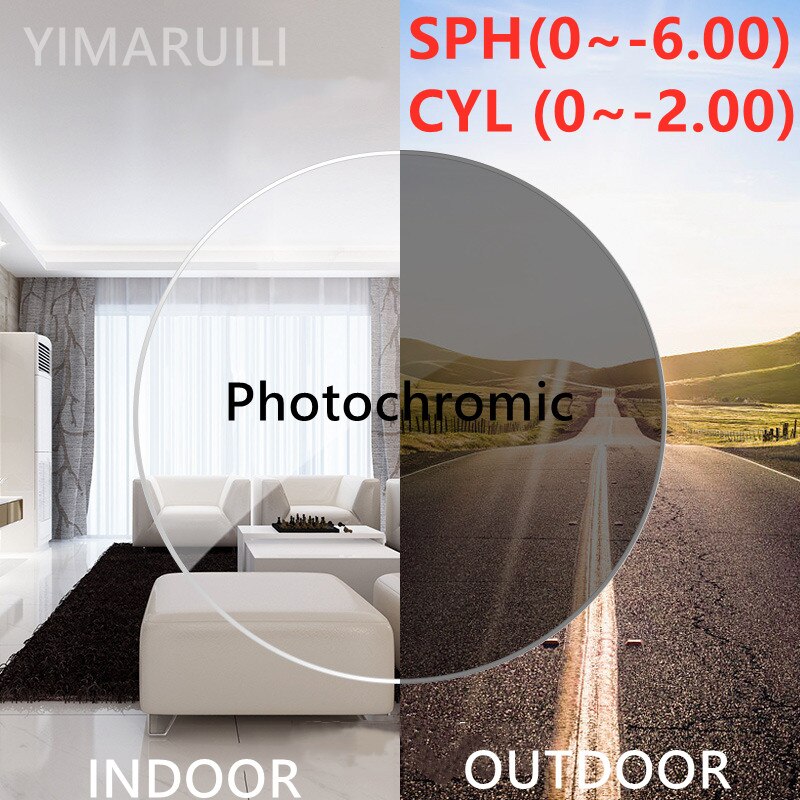 Mannen En Vrouwen Afgewerkt Bijziendheid Bril TR90 Frames En Asferische Anti Blue Ray Fotochrome Lenzen Sph 0 ~-6.00 Cyl 0 ~-2.00: WHITE