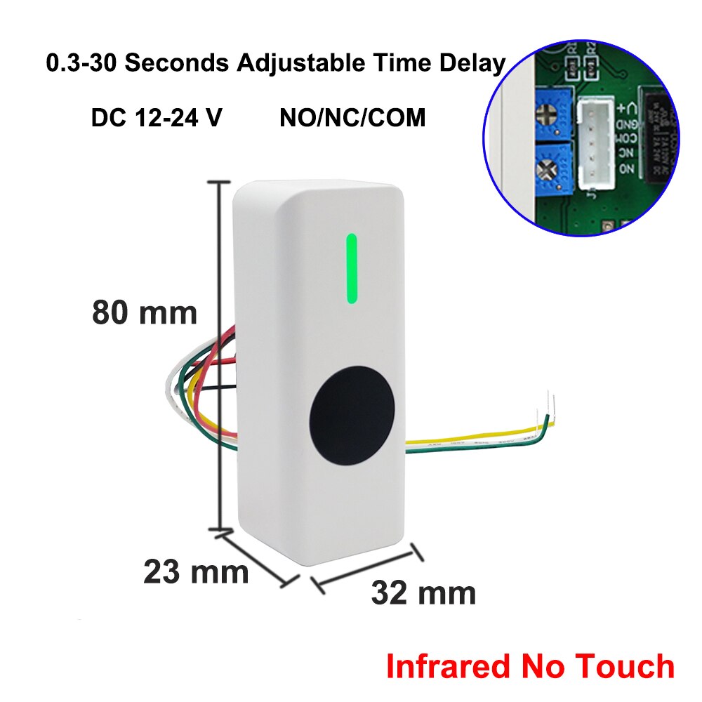 Press Push Exit Electronic Lock Release Switch Optional No Touch Door Access Control Exit Button