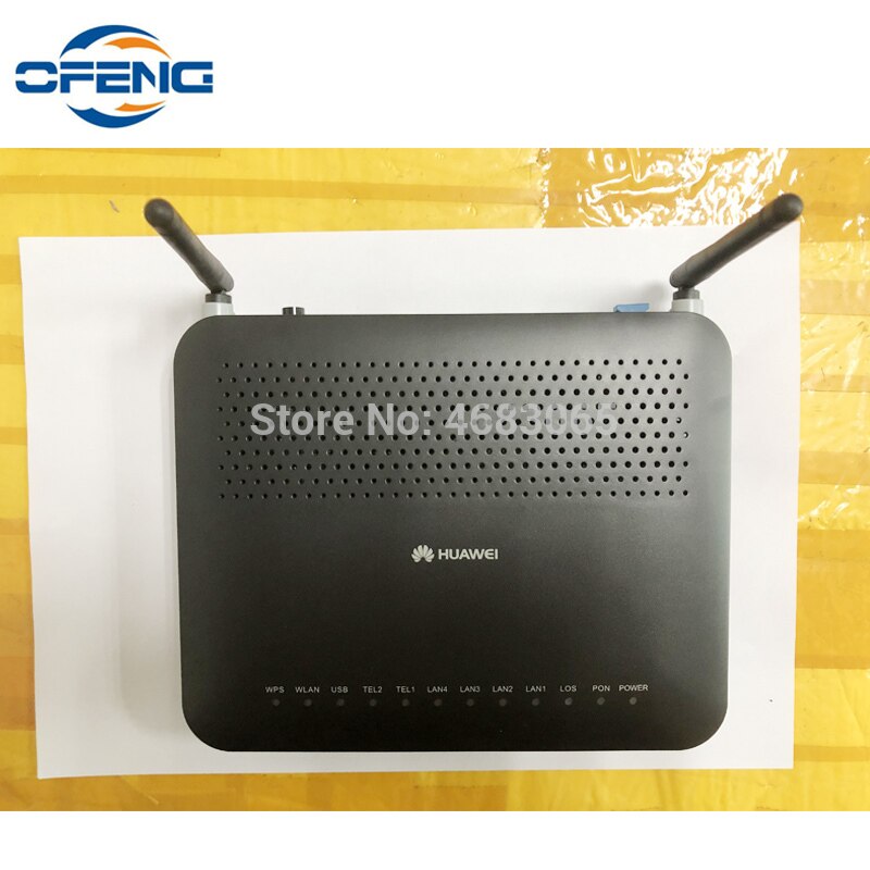 Huawei echolife gpon ont  hg8245 onu 2 potter +4ge+1 usb +1 wifi huawei fibermodem engelsk fastvare ,100%