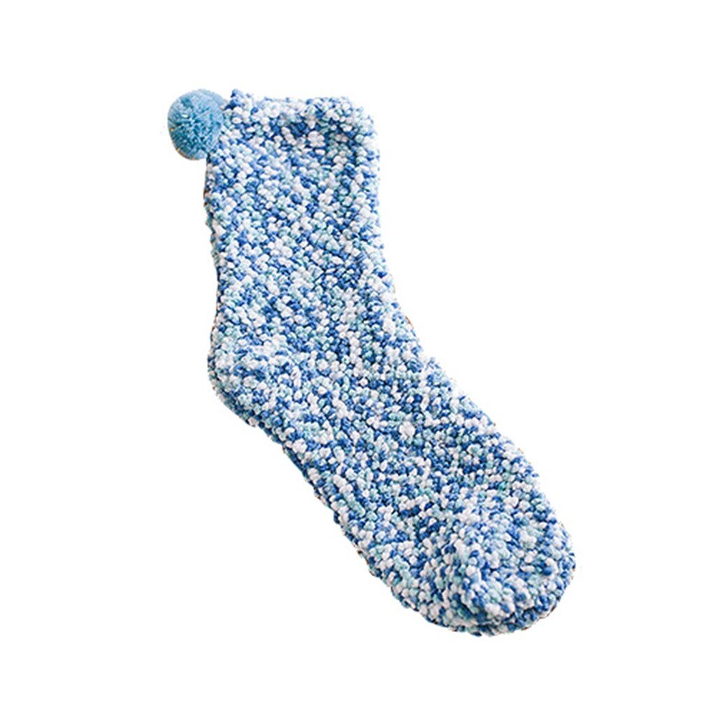 25 # chaussettes de glissement décontracté de corail des femmes mi Tube hiver chaussettes mignonnes épaissir thermique confortable chaussettes de plancher: H