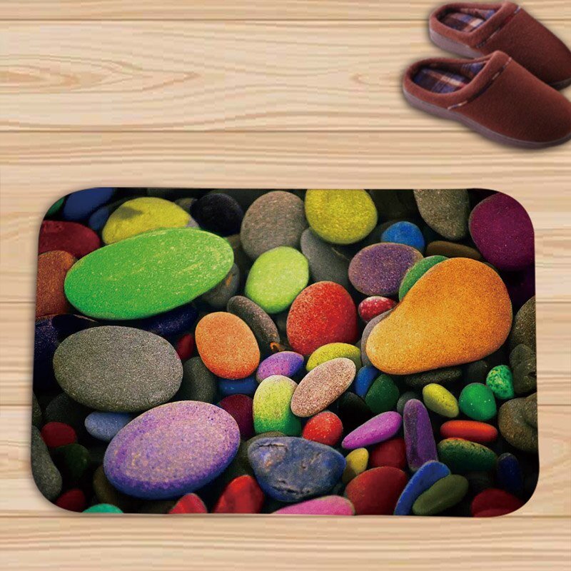 3D tapis de pierre de galets paillassons tapis de porte cuisine extérieure salon tapis de sol tapis zone imperméable couloir bienvenue tapis de sol tapis: TMD0012