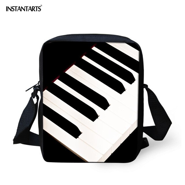 INSTANTARTS najnowsza muzyka kolorowa klawiatura pianina drukuj Mini Messenger torby studenci moda szkoła Bookbags Casual Crossbody Bag: HMC1361E