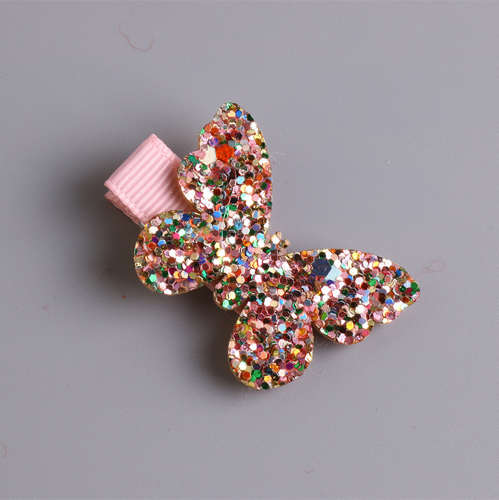 1 Pcs Leuke Baby Meisjes Haaraccessoires Pailletten Hart Vlinder Haarspeldjes Glitter Stars Clip Pin Kids Kinderen Haarspeld