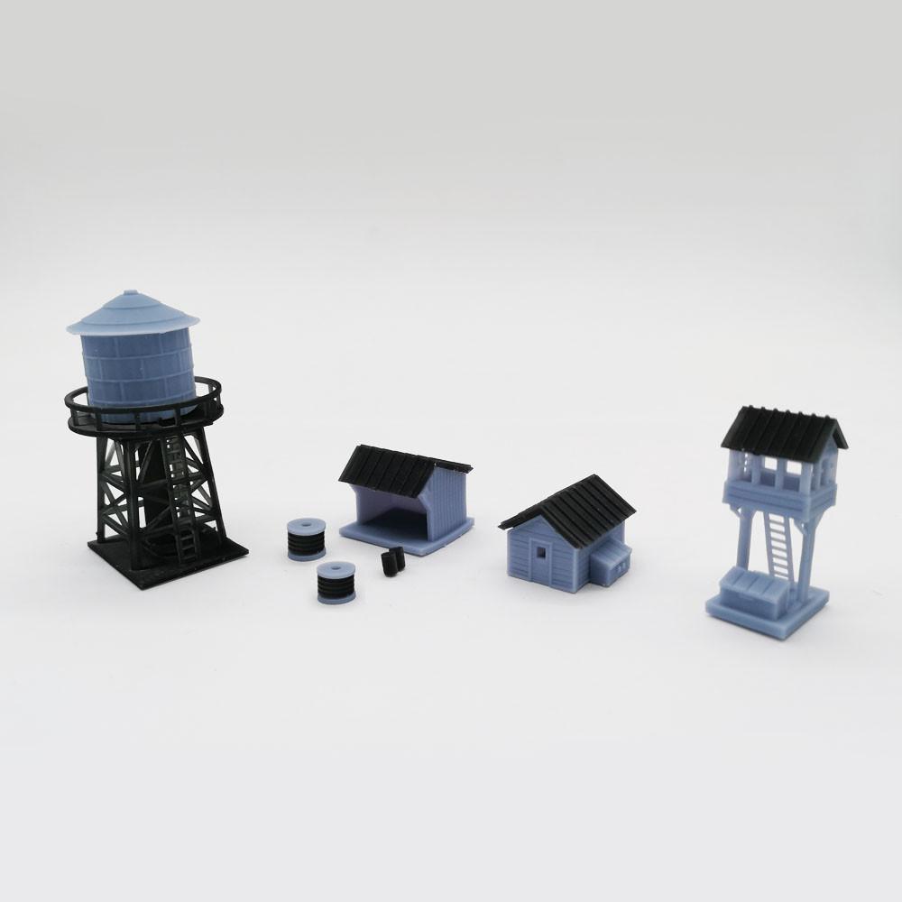 Outland Models Train Railway Layout Trackside Building Set N Scale 1:150: Whole Set