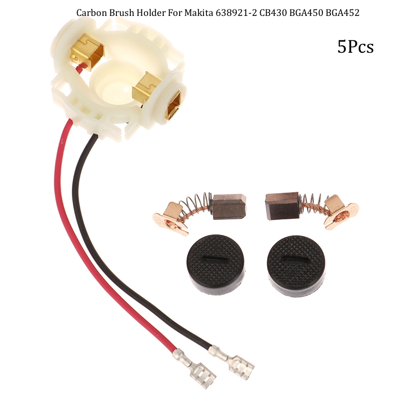5/7Pcs Koolborstelhouder Voor Makita 638921-2 Cb430 Bga450 Bga452 Dga452 Bgd800: Bordeaux