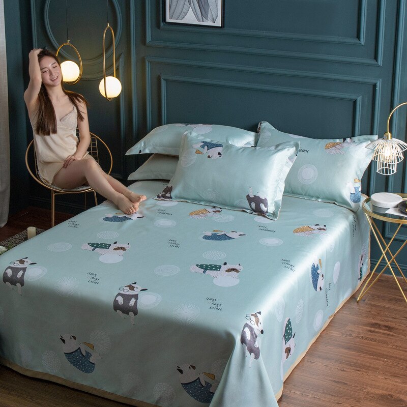Zomer Mat Opvouwbare Mat Cover Zomer Super Comfortabele Luxe Gedrukt Slaap Matras Cover Ice Zijde Mat Met Kussensloop
