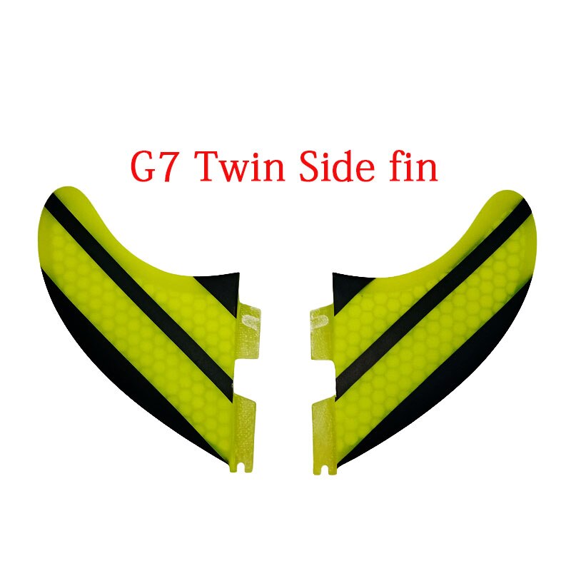 Quad fin Surfboard Fins 4PCS Set for FCS II box G7 +G5 size fiberglass Honeycomb with carbon L +M size FCS II Fins surf Fin: Twin-G7