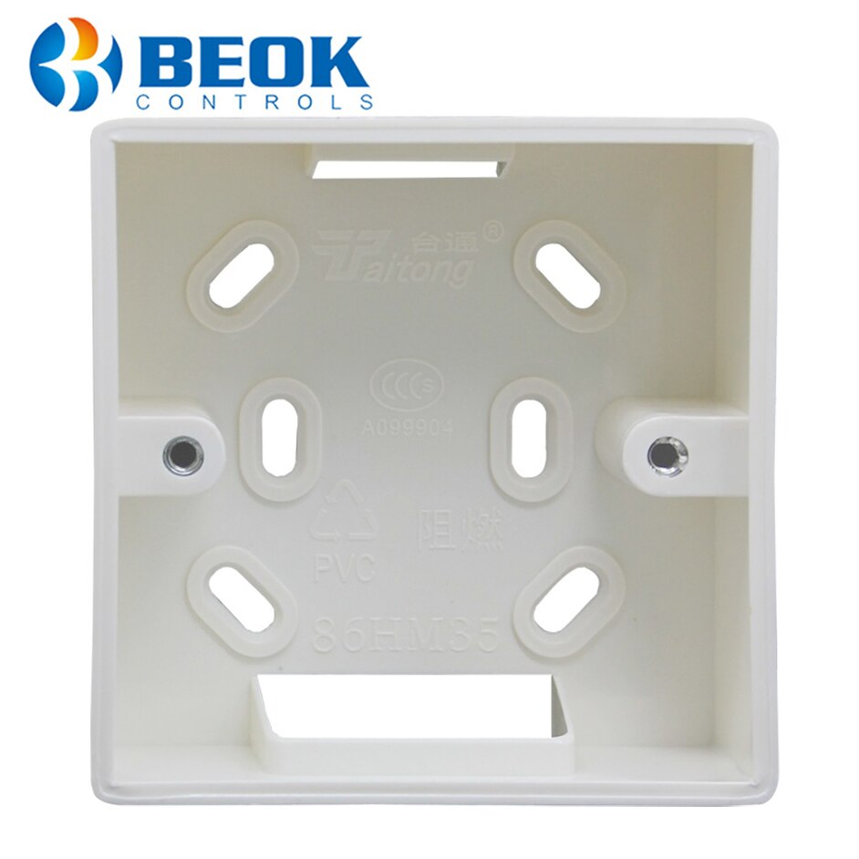 Beok External Mounting Box Junction Box Socket Switch Junction Box Surface Installation Box EU DE White 86mm * 86mm * 33mm