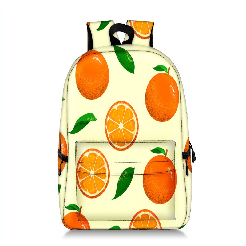 Cartoon Fruits Print Women Backpack Large Capacity Students Travel School Bagpack Avocado Mochila Feminina: qyhshuiguo010x