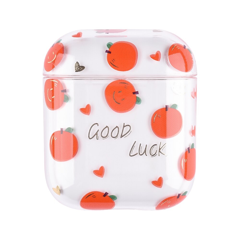 Frutas pc caso duro para airpods 2 1 fone de ouvido casos para airpods claro transparente capa do fone de ouvido: F06