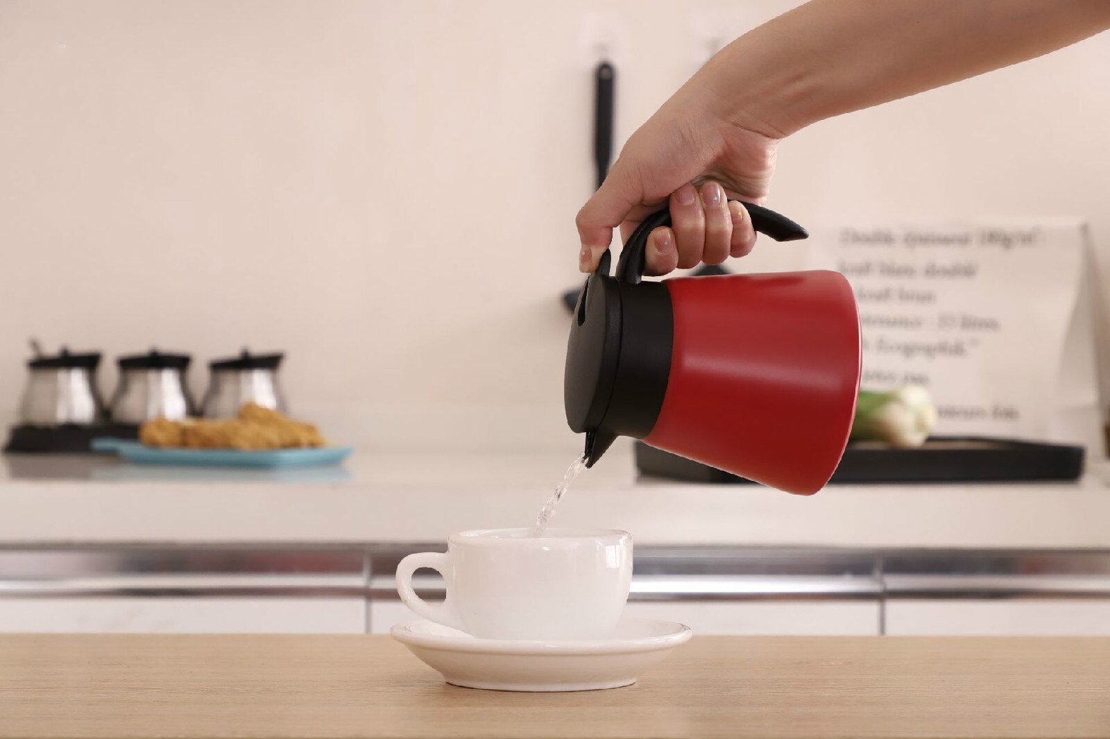 Coffee Picher Stainless Steel Coffee Pitcher Double Layer Thermal Insulation Juice Pitcher Household Hotel Restaurant Tool