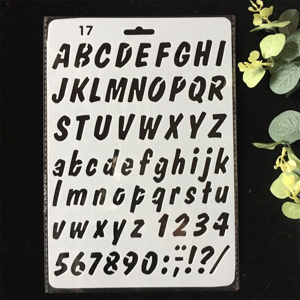 26cm Alphabet Letters DIY Craft Layering Stencils Painting Scrapbooking Stamping Embossing Album Paper Card Template: G