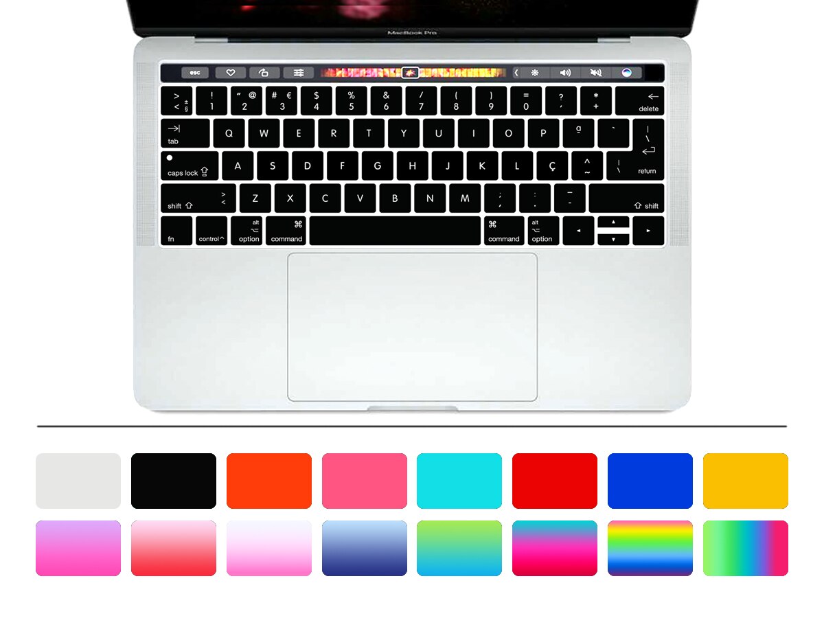 Silicone Keyboard Cover Keypad Skin For Macbook Pro 13" A1706 15" A1707 With Touch Bar Release On Portugal Portuguese