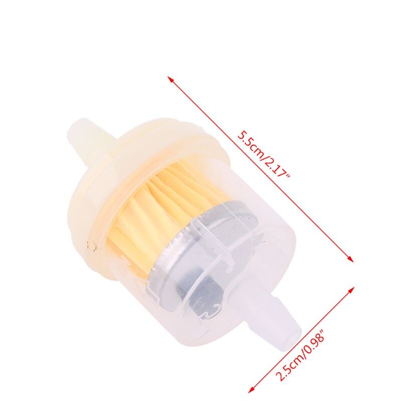 10x 4/25 ''4Mm Slang Motorfiets Scooter Benzine Filter Clear Inline Gas Brandstof