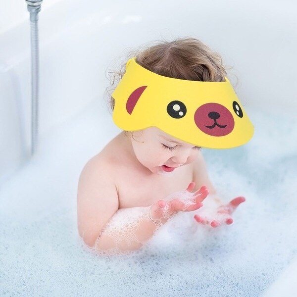 Keps baby badmössa duschmössa badvisir barn bad bad tvätta hår sköld hatt mössa skydda ögonen hår baby badtillbehör