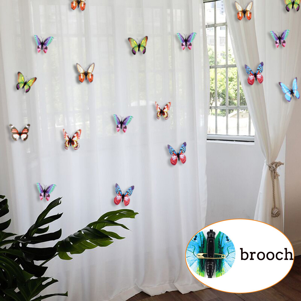 Multifunktions 100 stücke 3D Leuchtenden Schmetterling Aufkleber Aufkleber Kunst Glow In Dark Decor