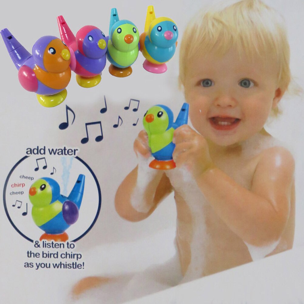 Kids Peuters Niet Giftig Baby Bad 2 In1 Cartoon Speelgoed Accessoires Badkamer Vogel Fluitje Douche Water Mini