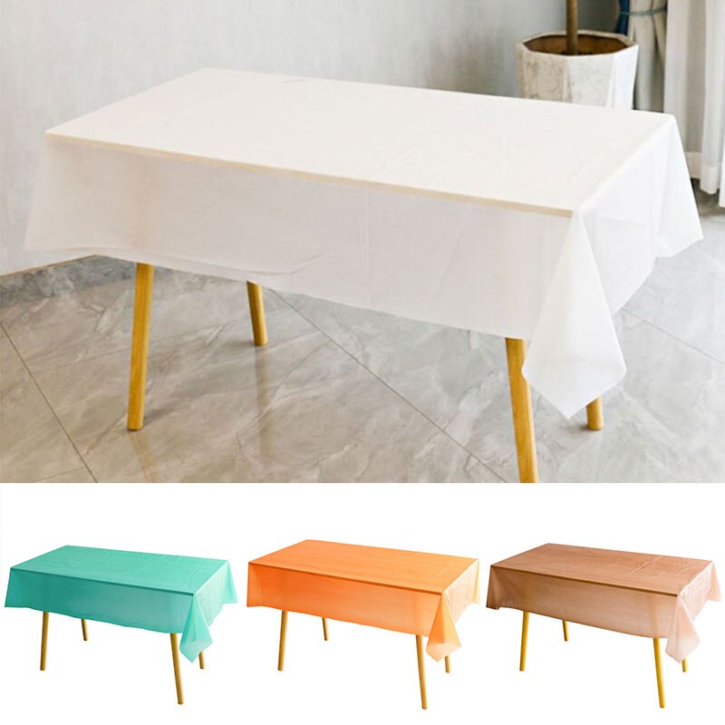 Tovaglie usa e getta tinta unita tovaglia anti-olio stoviglie per matrimonio festa di compleanno rettangolo scrivania panno arredamento
