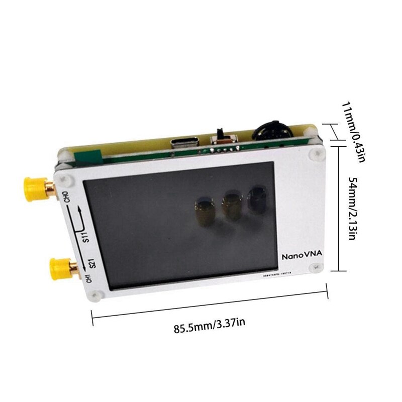 Analizador de red de Vector NanoVNA HF VHF UHF Analizador de antena de onda corta
