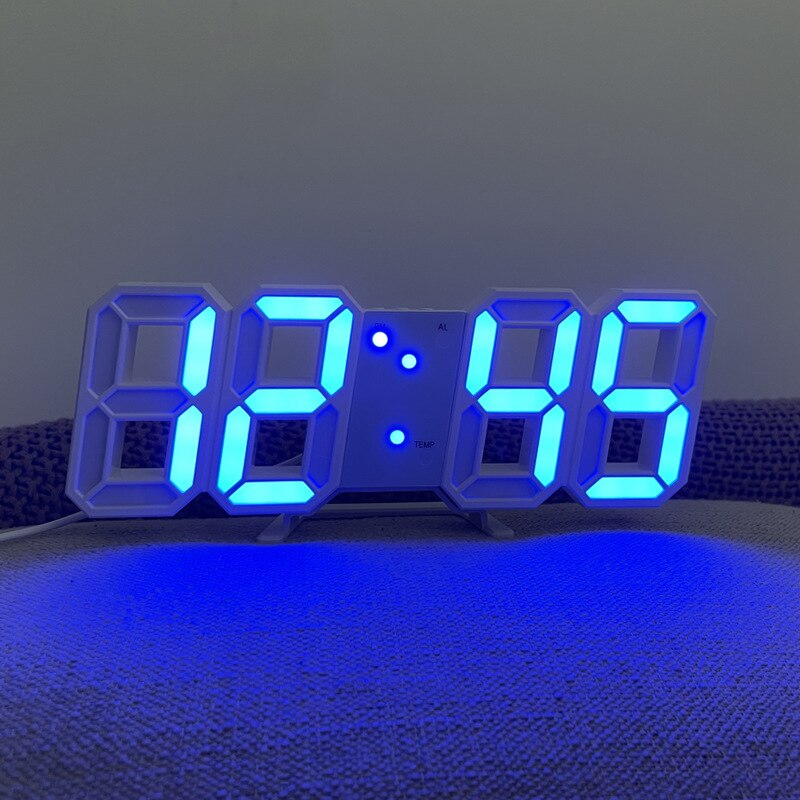 Digital Alarm Clocks Wall Clocks Snooze Table Hanging Watch Modern Style USB Calendar Thermometer Electronic Clock Home Decor: 4