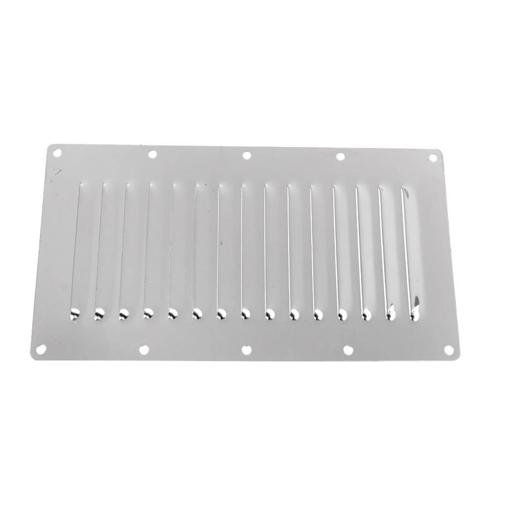 Båt jalusiventil rostfritt stål polerad ventilator 228*127mm marina biltillbehör