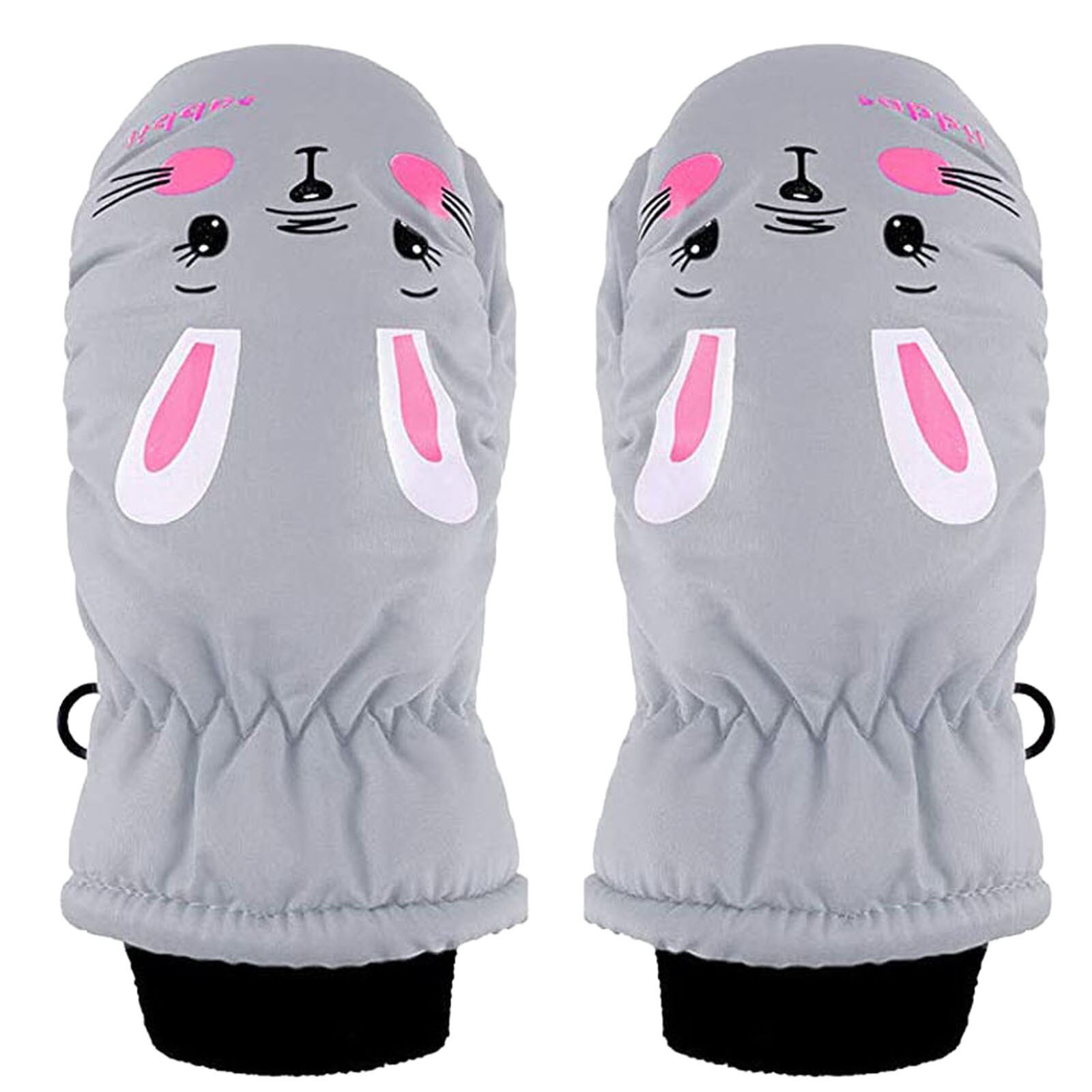 1-4Pc 5-8T Winter Peuter Kind Babys Jongens Meisjes Cartoon Konijn Multicolor Vinger Wanten Ski handschoenen Waterdichte Warme Sneeuw Handschoenen