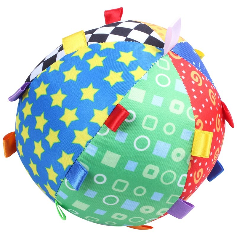 Kleurrijke Bal Bel Zachte Hand Greep Muziek Gevoel Baby Kids Educatief Pluchen Speelgoed: Default Title