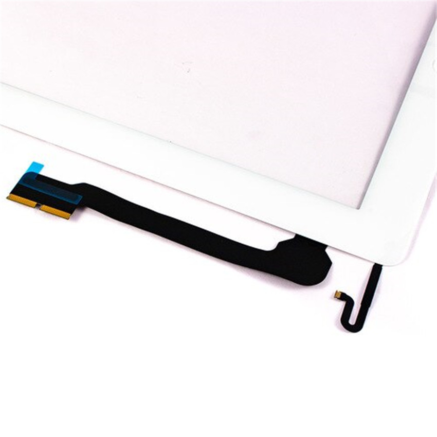 Écran tactile de remplacement pour iPad 2 3 4 assemblage de numériseur tactile avec bouton d'accueil Flex et adhésif A1416 A1430 A1403 A1458