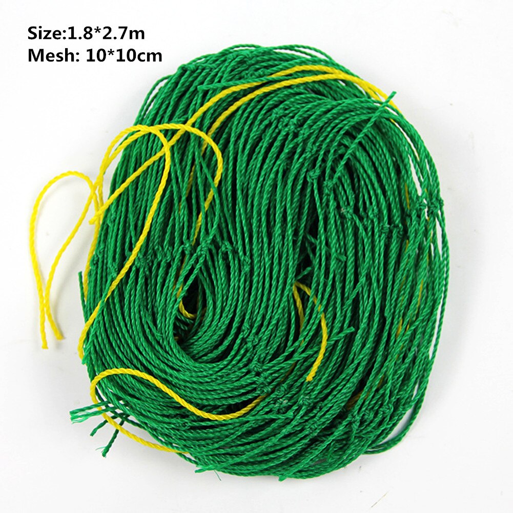 Green Garden Fence Mesh Plant Vines Climbing Net Garden Agriculture Tools Net Bird Net Greenhouse Plastic Net Stand: 1.8x2.7m 